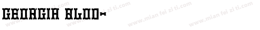 Georgia blod字体转换